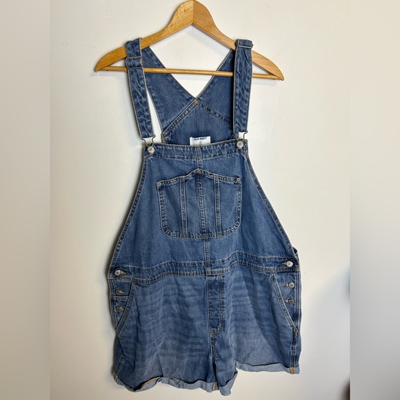 Denim Overalls Shorts  with Front Pocket Plus Size XXL Blue Comfortable Arts - Picture 1 of 16